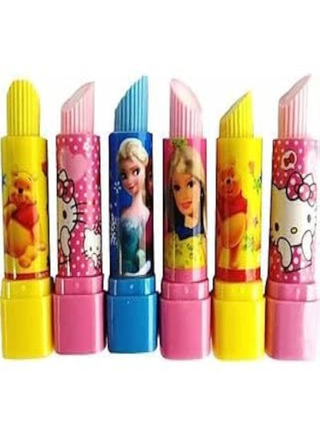 GOLD MAX Girl's Cartoon Lipstick Shaped Eraser 4 pcs Non-Toxic Eraser - Image 5